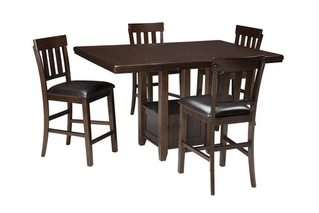 Haddigan Dark Brown Counter Height Dining Extension Table by Ashley at Eve Furniture