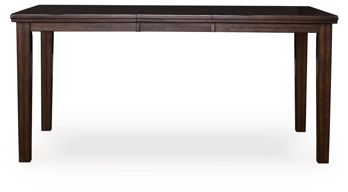 Haddigan Dark Brown Counter Height Dining Extension Table by Ashley at Eve Furniture