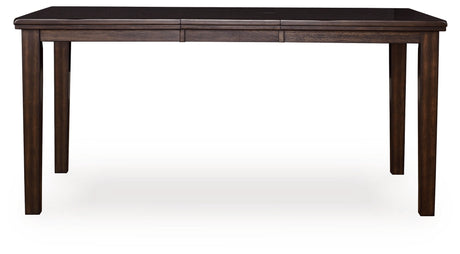 Haddigan Dark Brown Counter Height Dining Extension Table by Ashley at Eve Furniture