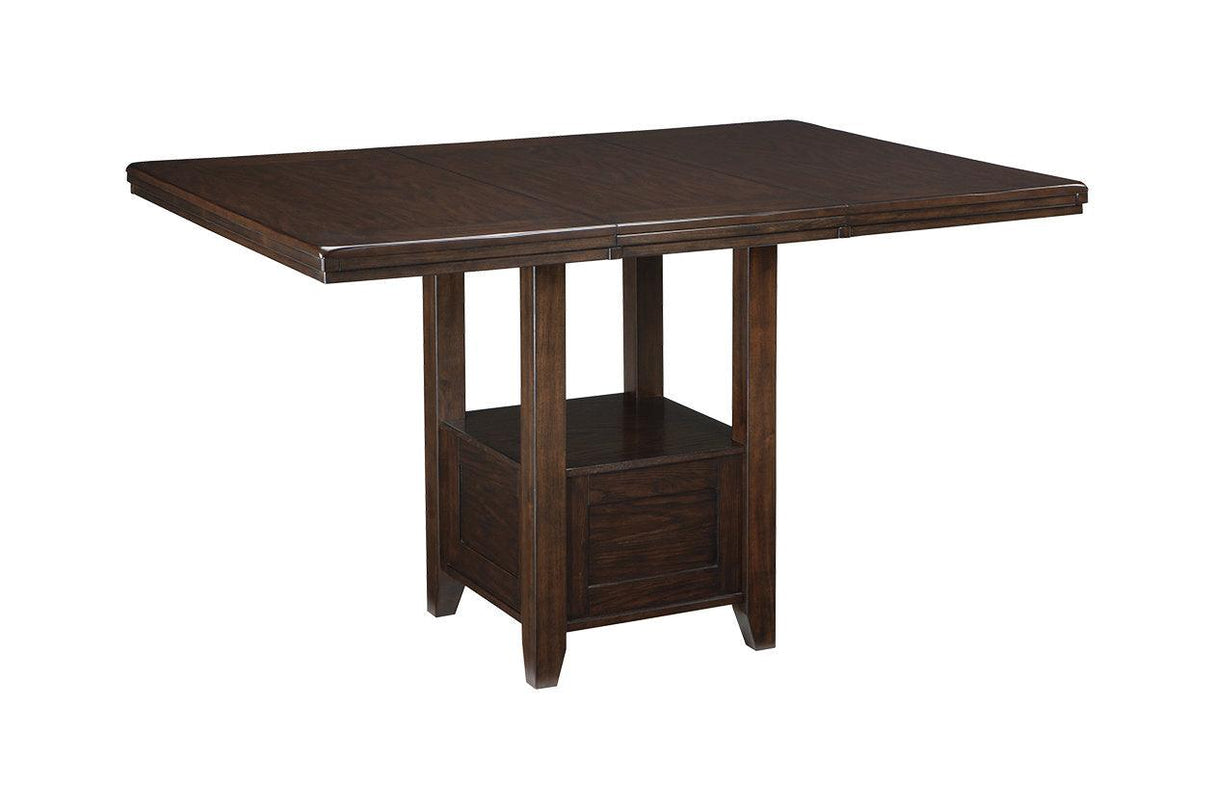 Haddigan Dark Brown Counter Height Dining Extension Table by Ashley at Eve Furniture