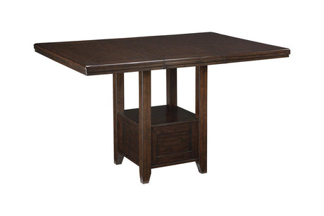 Haddigan Dark Brown Counter Height Dining Extension Table by Ashley at Eve Furniture
