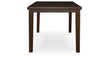 Haddigan Dark Brown Counter Height Dining Extension Table by ASHLEY FURNITURE at Eve Furniture