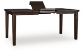 Haddigan Dark Brown Counter Height Dining Extension Table by ASHLEY FURNITURE at Eve Furniture