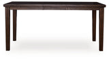 Haddigan Dark Brown Counter Height Dining Extension Table by ASHLEY FURNITURE at Eve Furniture