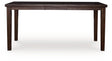 Haddigan Dark Brown Counter Height Dining Extension Table by ASHLEY FURNITURE at Eve Furniture