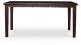Haddigan Dark Brown Counter Height Dining Extension Table by ASHLEY FURNITURE at Eve Furniture