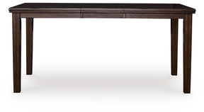 Haddigan Dark Brown Counter Height Dining Extension Table by ASHLEY FURNITURE at Eve Furniture