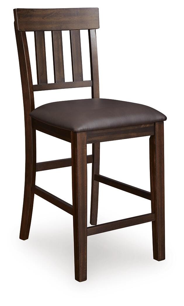 Haddigan Dark Brown Counter Height Set by Ashley at Eve Furniture