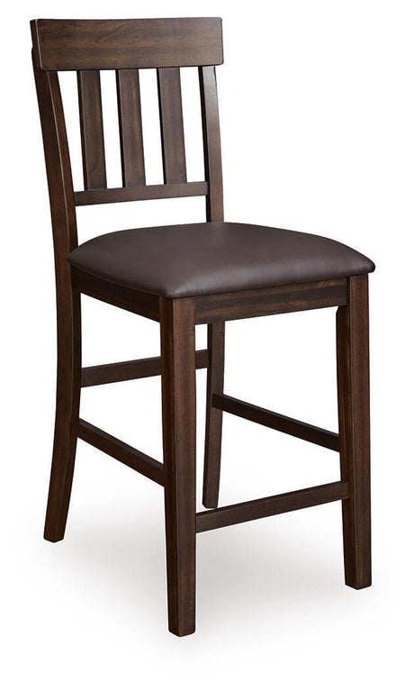 Haddigan Dark Brown Counter Height Set by Ashley at Eve Furniture