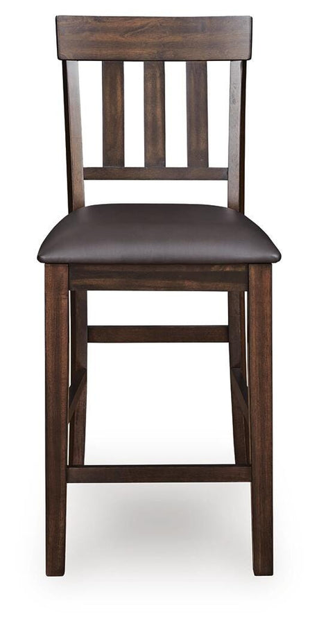 Haddigan Dark Brown Counter Height Set by Ashley at Eve Furniture
