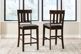 Haddigan Dark Brown Counter Height Set by Ashley at Eve Furniture