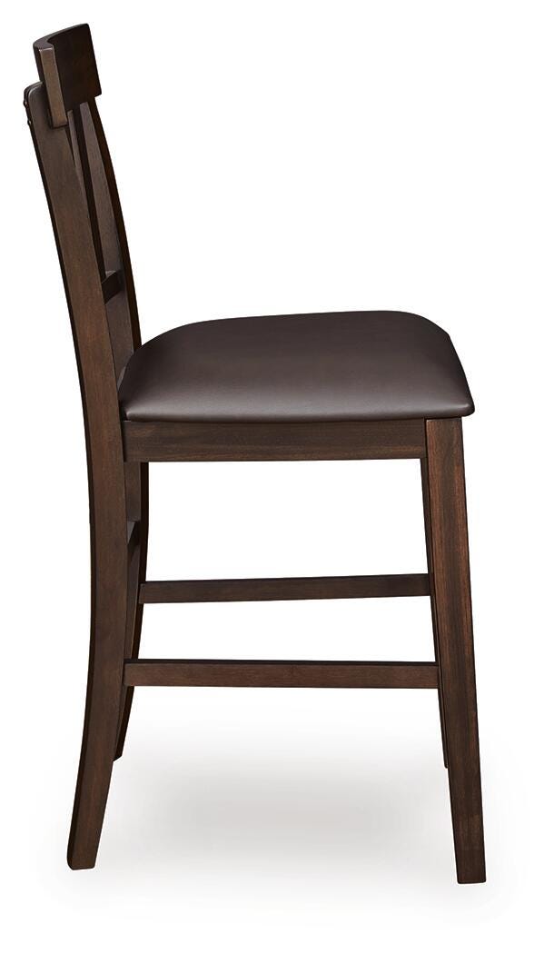 Haddigan Dark Brown Counter Height Set by Ashley at Eve Furniture