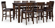 Haddigan Dark Brown Counter Height Set by Ashley at Eve Furniture