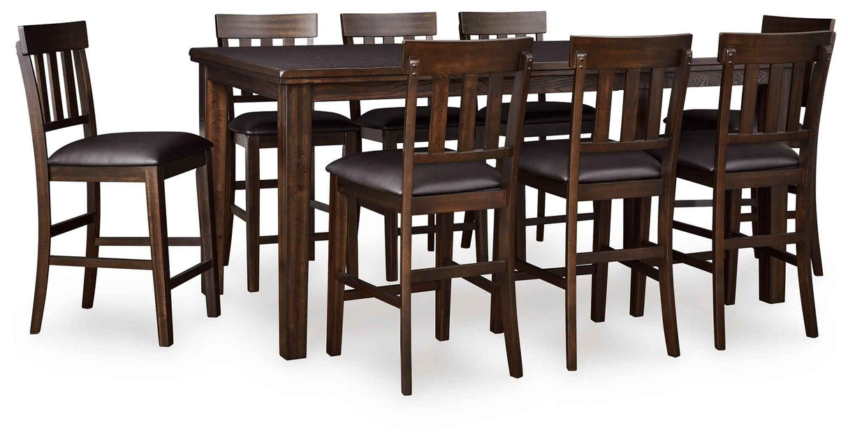 Haddigan Dark Brown Counter Height Set by Ashley at Eve Furniture