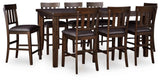 Haddigan Dark Brown Counter Height Set by Ashley at Eve Furniture