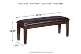 Haddigan Dark Brown Dining Bench by Ashley at Eve Furniture