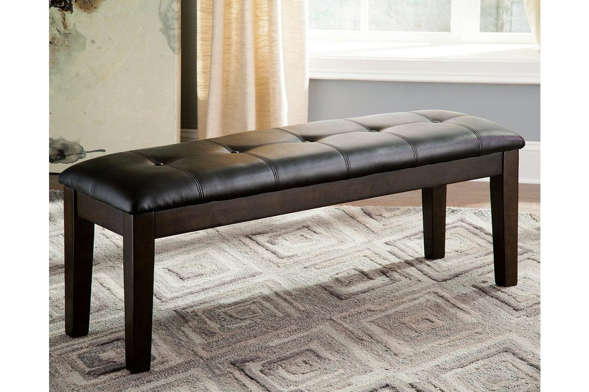Haddigan Dark Brown Dining Bench by Ashley at Eve Furniture