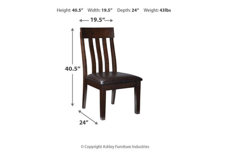 Haddigan Dark Brown Dining Chair, Set of 2 by Ashley at Eve Furniture