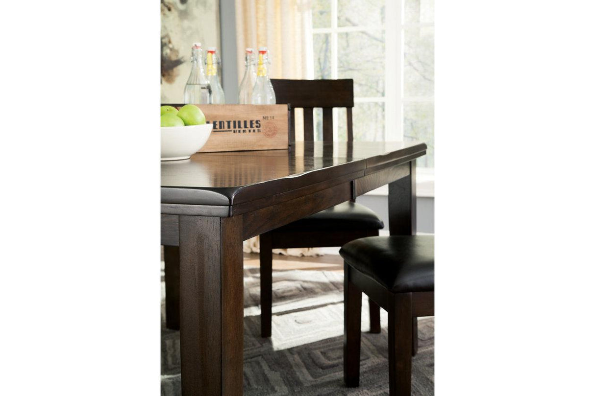 Haddigan Dark Brown Dining Extension Table by Ashley at Eve Furniture