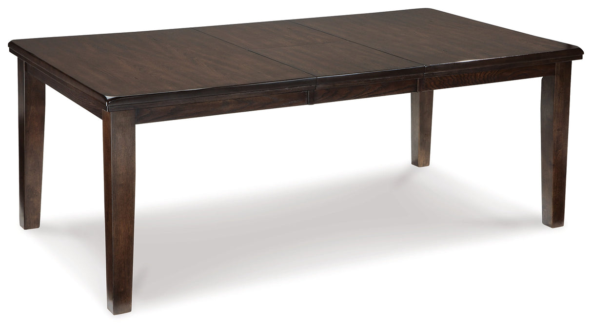 Haddigan Dining Table and 8 Chairs in Dark Brown by Ashley at Eve Furniture