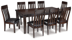 Haddigan Dining Table and 8 Chairs in Dark Brown by Ashley at Eve Furniture