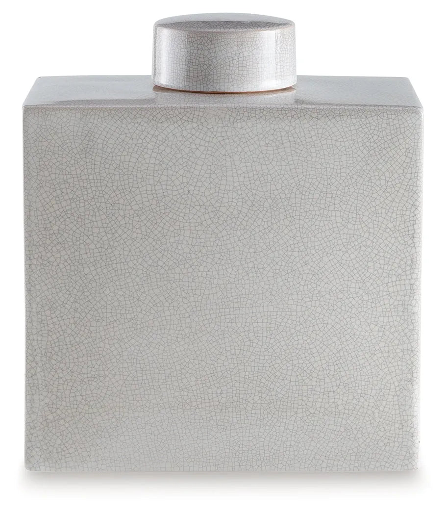 Haddworth Antique White Jar by Ashley at Eve Furniture