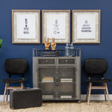 Haden I Black Faux-Leather Wrap Brown Solid Wood and Iron Base Dining Chair, Set of 2 by Mercana at Eve Furniture