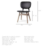 Haden I Black Faux-Leather Wrap Brown Solid Wood and Iron Base Dining Chair, Set of 2 by Mercana at Eve Furniture
