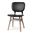 Haden I Black Faux-Leather Wrap Brown Solid Wood and Iron Base Dining Chair, Set of 2 by Mercana at Eve Furniture