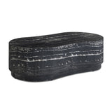 Hades 47" Black Faux Marble Indoor/Outdoor Concrete Coffee Table by TOV Furniture at Eve Furniture