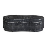 Hades 47" Black Faux Marble Indoor/Outdoor Concrete Coffee Table by TOV Furniture at Eve Furniture