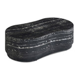 Hades 47" Black Faux Marble Indoor/Outdoor Concrete Coffee Table by TOV Furniture at Eve Furniture