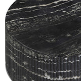 Hades 47" Black Faux Marble Indoor/Outdoor Concrete Coffee Table by TOV Furniture at Eve Furniture