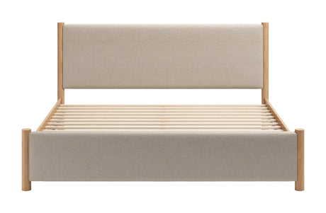 Hadi Beige & Natural King Bed by Zuomod at Eve Furniture