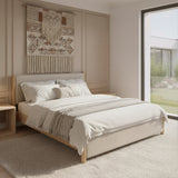 Hadi Beige & Natural King Bed by Zuomod at Eve Furniture