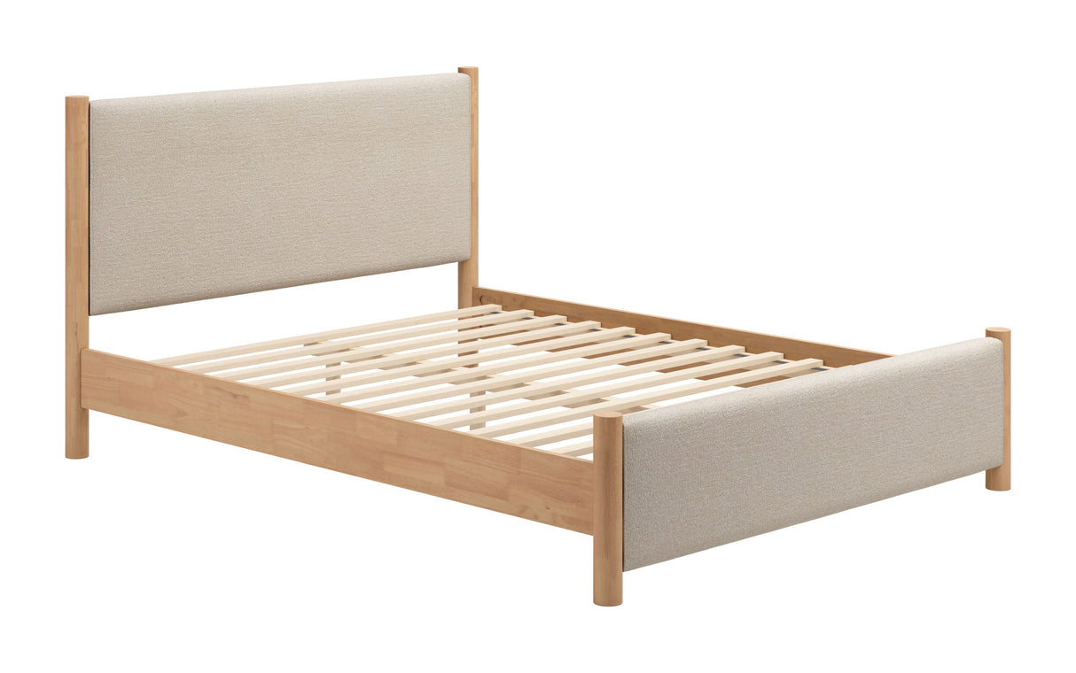 Hadi Beige & Natural Queen Bed by Zuomod at Eve Furniture