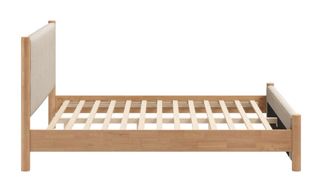 Hadi Beige & Natural Queen Bed by Zuomod at Eve Furniture