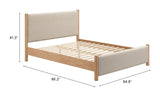 Hadi Beige & Natural Queen Bed by Zuomod at Eve Furniture