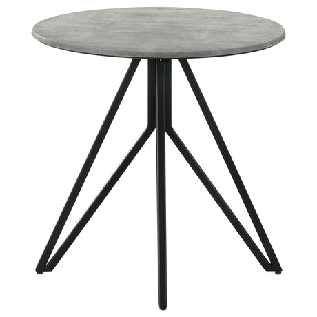 Hadi Cement 2-Piece Round Coffee and End Table Set by Coaster at Eve Furniture