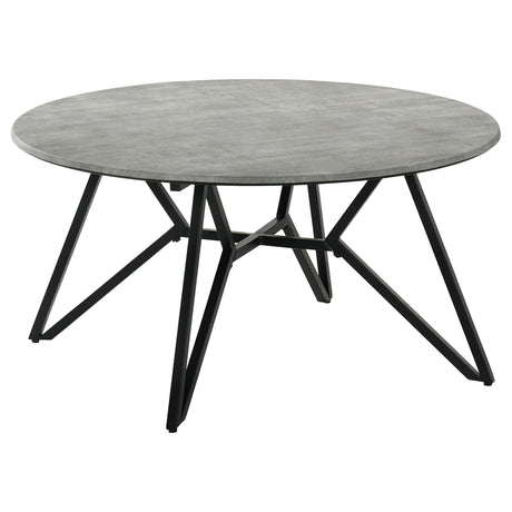 Hadi Cement 2-Piece Round Coffee and End Table Set by Coaster at Eve Furniture