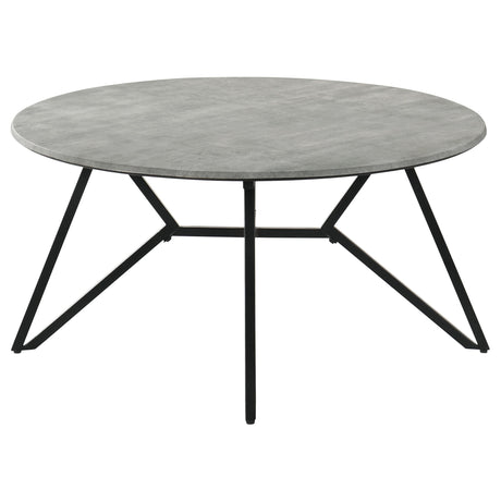 Hadi Cement 2-Piece Round Coffee and End Table Set by Coaster at Eve Furniture