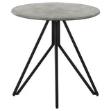 Hadi Cement 3-Piece Round Coffee and End Table Set by Coaster at Eve Furniture