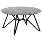 Hadi Cement 3-Piece Round Coffee and End Table Set by Coaster at Eve Furniture
