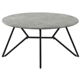 Hadi Cement 3-Piece Round Coffee and End Table Set by Coaster at Eve Furniture