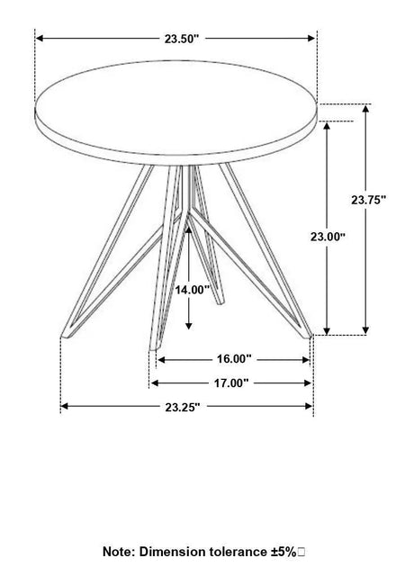 Hadi Cement/Gunmetal Round End Table with Hairpin Legs by Coaster at Eve Furniture