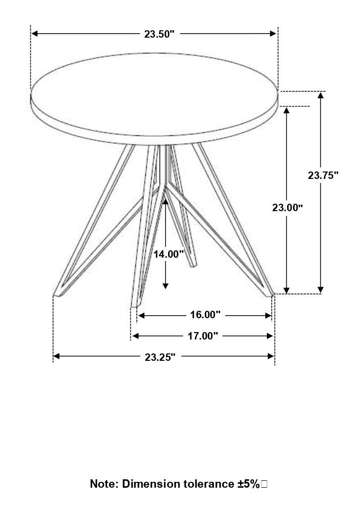 Hadi Round End Table with Hairpin Legs Cement/Gunmetal