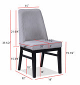Hadley Black and Light Gray Dining Side Chair, Set of 2 by Crown Mark at Eve Furniture