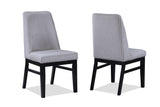 Hadley Black and Light Gray Faux Marble Top Round Dining Set by Crown Mark at Eve Furniture