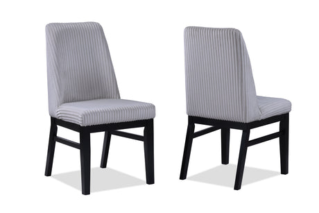 Hadley Black and Light Gray Faux Marble Top Round Dining Set by Crown Mark at Eve Furniture