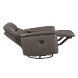 Hadley Dark Brown Swivel Glider Reclining Chair